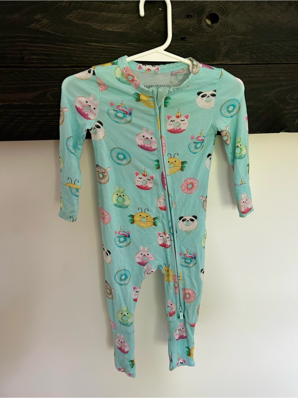 Posh Peanut Animal & Donut Print One-Piece Footie
